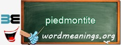 WordMeaning blackboard for piedmontite